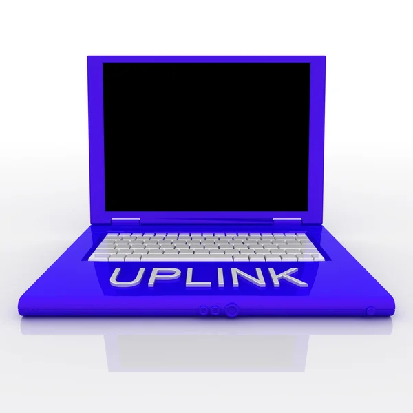 Computer portatile con parola uplink su di esso — Foto Stock