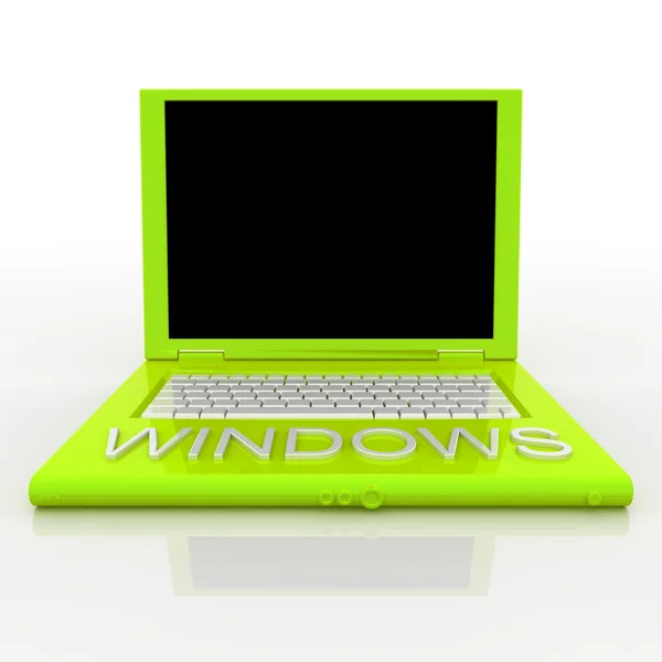 Laptop számítógép-val windows — Stock Fotó