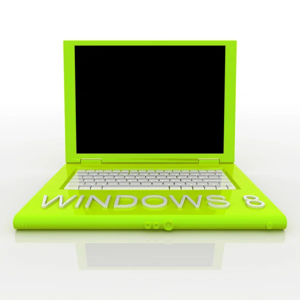 Computador portátil com janelas 8 nele — Fotografia de Stock