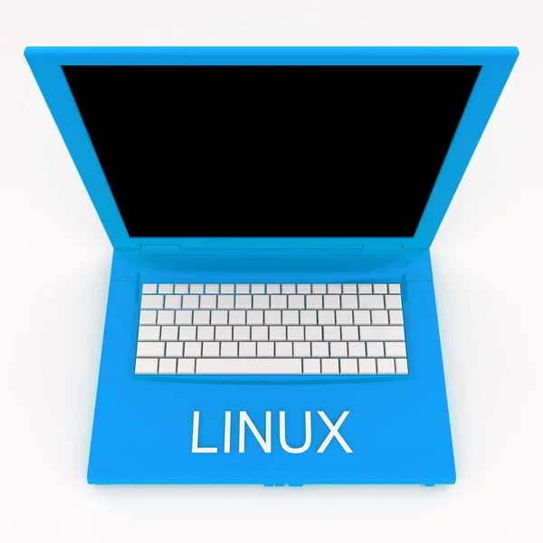 Laptopcomputer met linux op het — Stockfoto