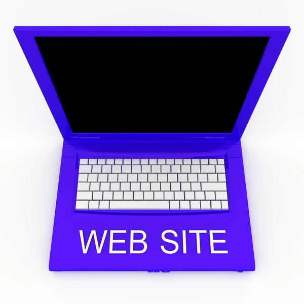Bärbar dator med word-webbplats på det — Stockfoto