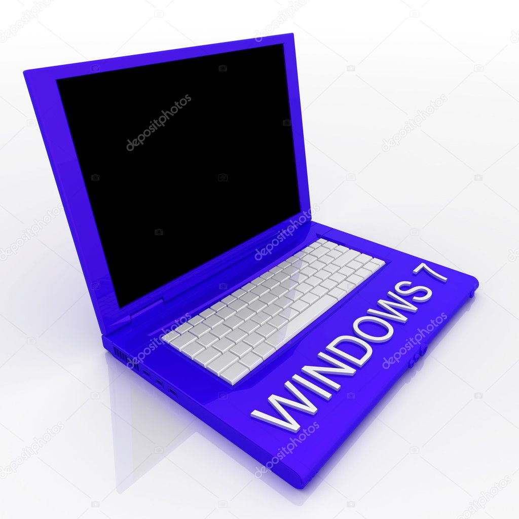 Laptop computer with windows 7 on it