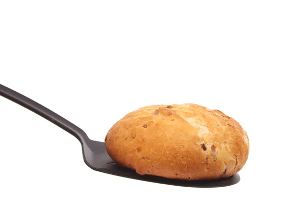 Bread on a spoon — Stock Photo, Image