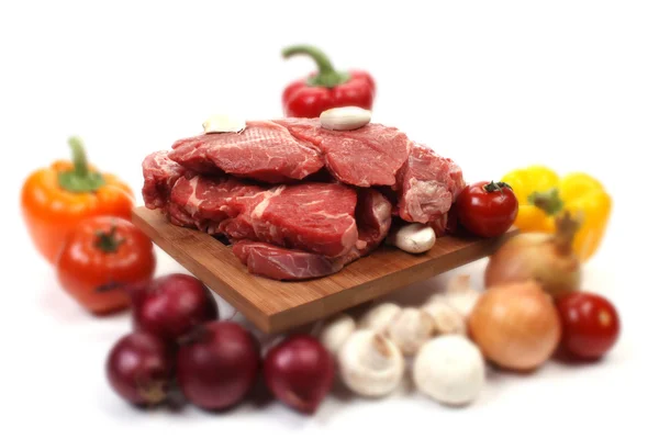 Rundvlees en ingrediënten — Stockfoto