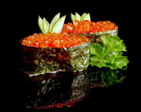 Rolos maki de caviar — Fotografia de Stock