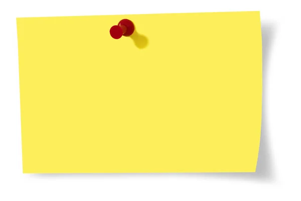 黄色のメモ用紙 — ストック写真