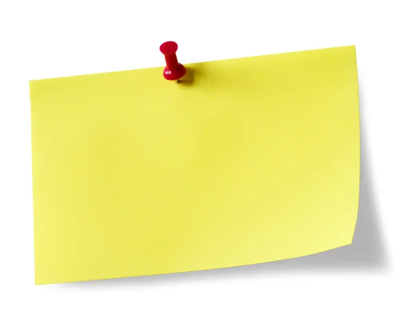 Yellow note paper — Stock Photo, Image