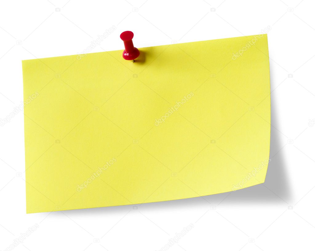 Yellow note paper
