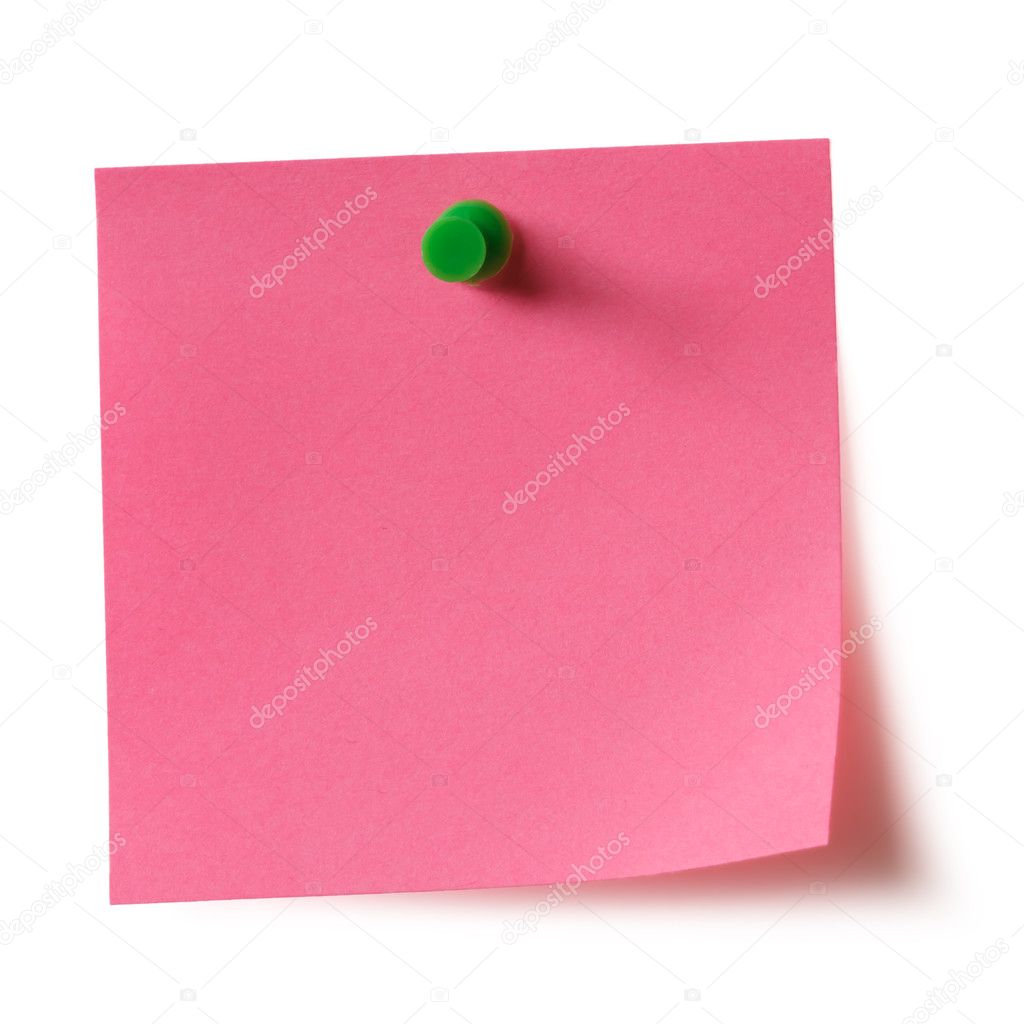 Pink note paper