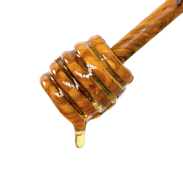 Honig mit Löffel — Stockfoto