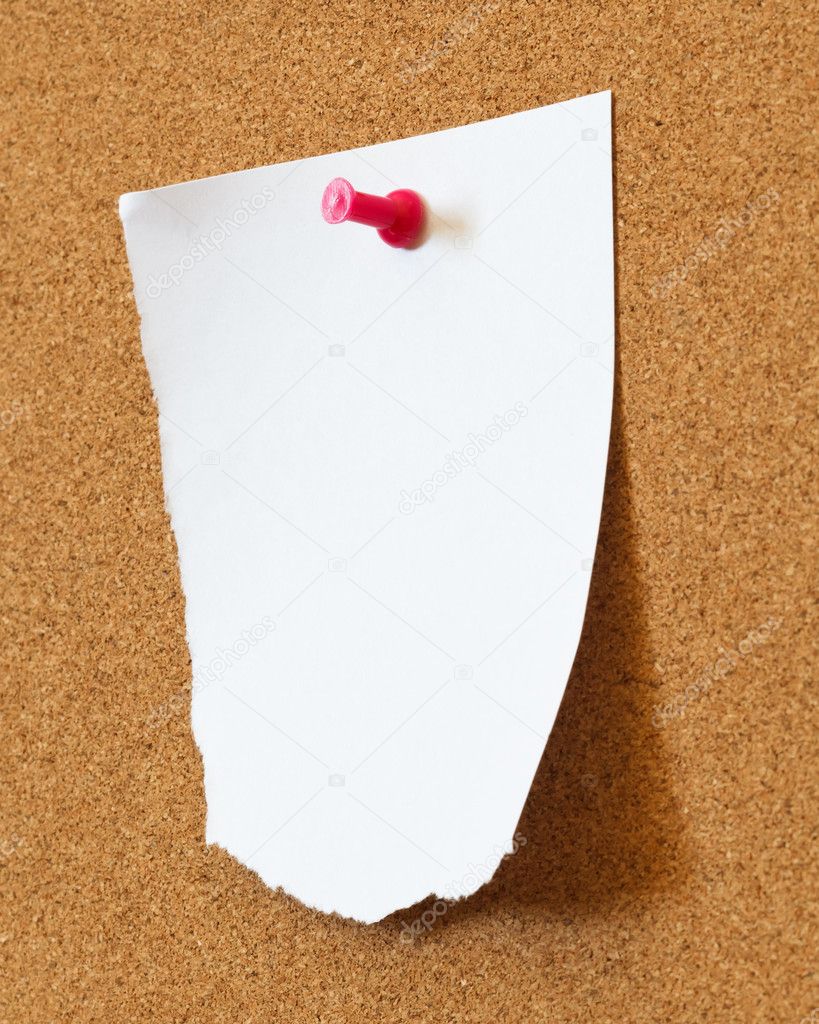 Note paper on cork board 6680640 Larastock