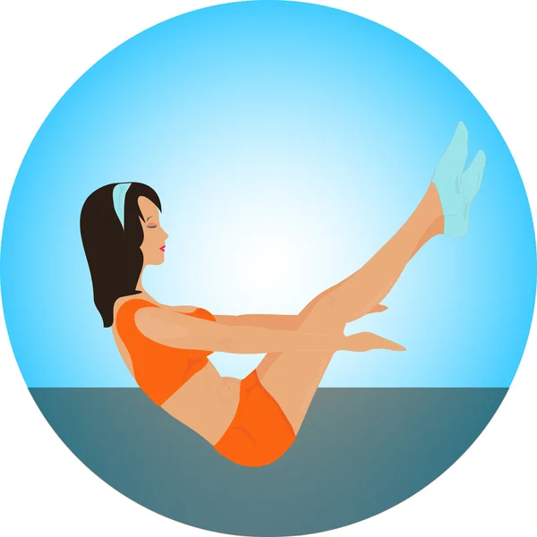 Yoga-Set. Fitness-Mädchen. Sport lizenzfreie Stockillustrationen