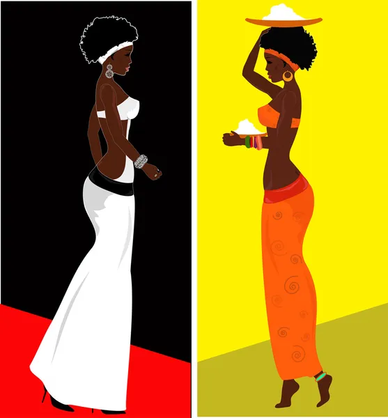 Afrikansk kvinna Vektorgrafik