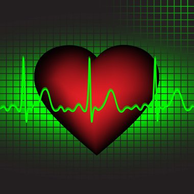 The heartbeat, vector illustration, eps10 clipart