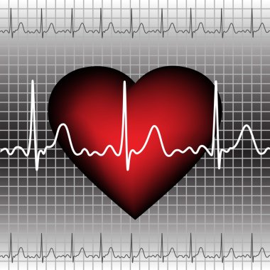 The heartbeat, vector illustration, eps10 clipart