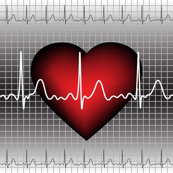 El latido del corazón, ilustración vectorial, eps10 — Vector de stock