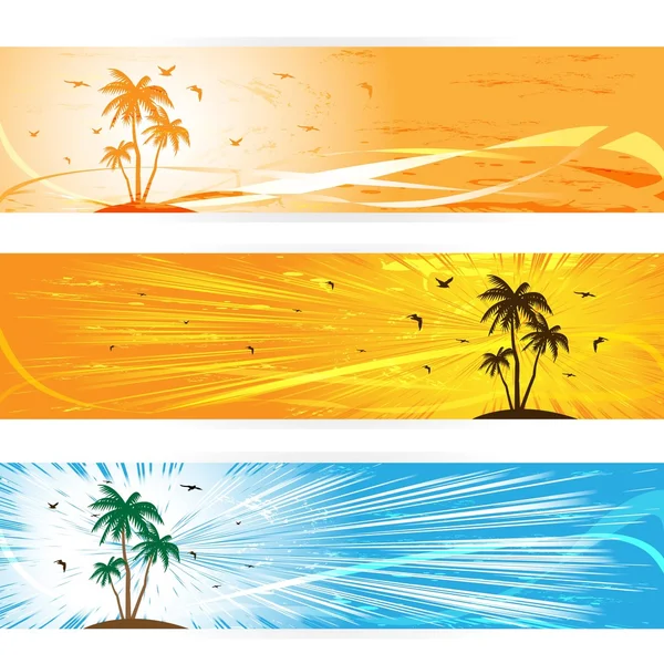 Summer banners, eps 10 — Stock Vector
