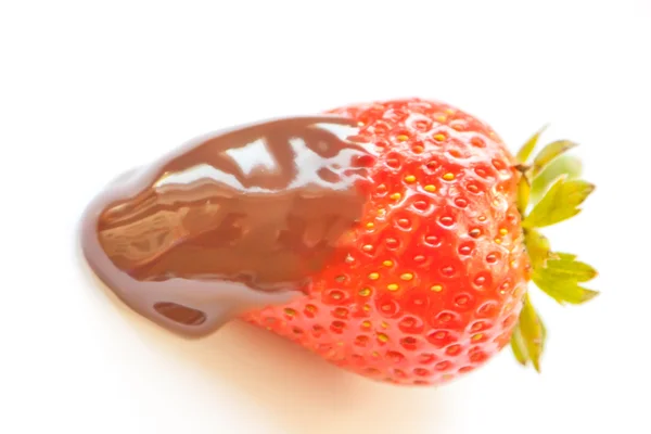 Erdbeere und Schokolade — Stockfoto