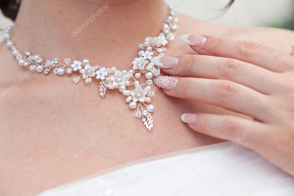 Necklace and hand