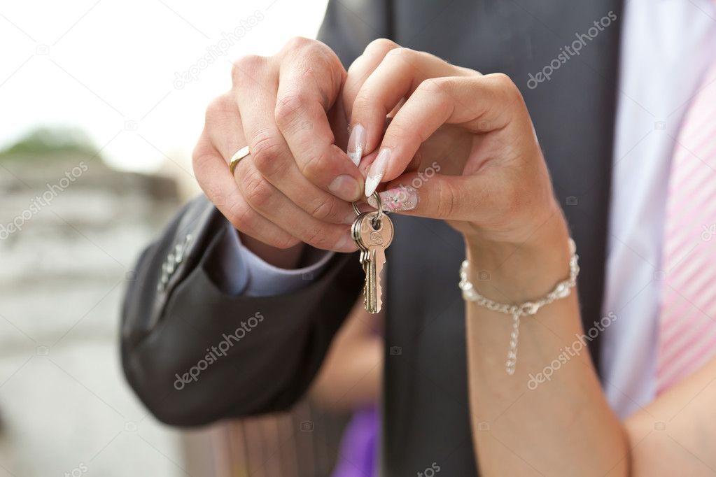 Keys in hands young