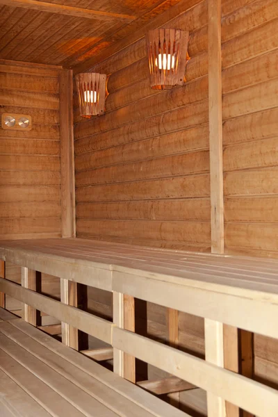 stock image Wooden sauna