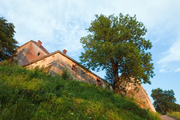 Noche de verano Castillo de Svirzh vista (Ucrania ). — Foto de Stock