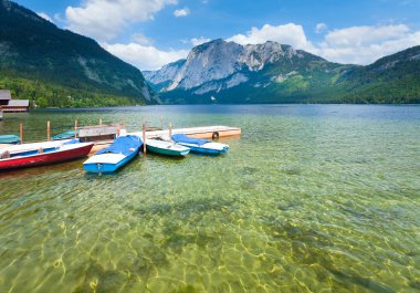 Alp yaz göl manzaralı