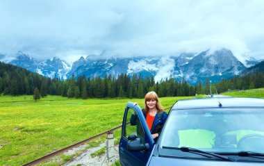 Dolomites dağ yaz görünümü