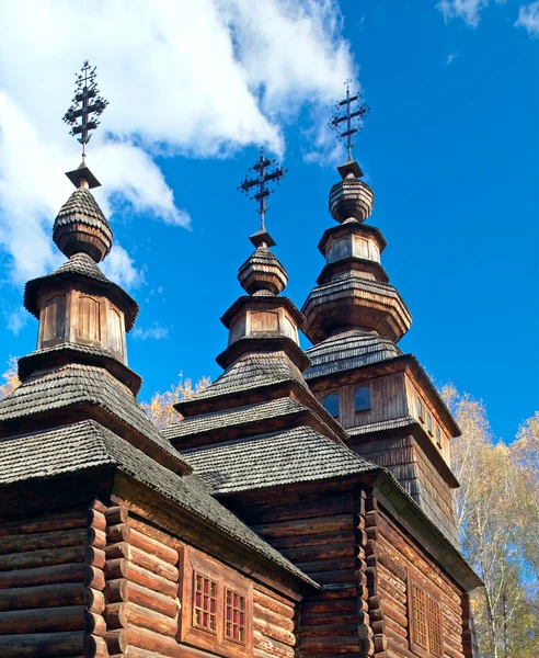 Paese chiesa di legno — Foto Stock