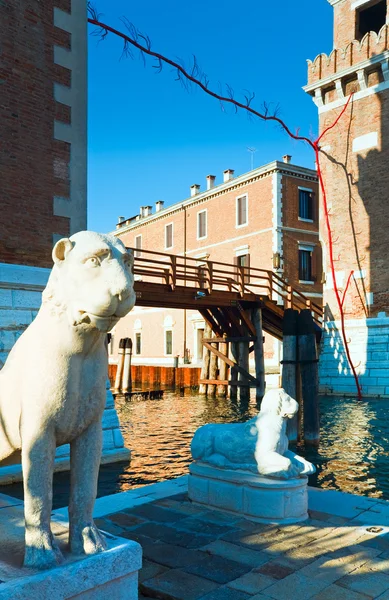 Arsenal de Veneza e entrada do Museu Naval — Fotografia de Stock