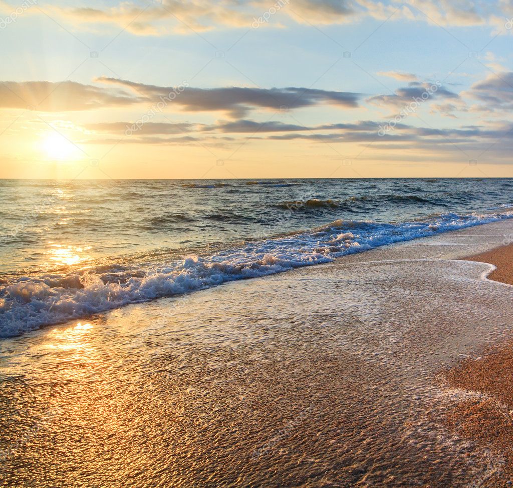 Sea sunset surf wave Stock Photo by ©wildman 6334992