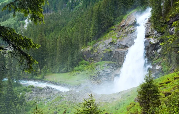 Alpen Wasserfall Sommer Blick — Stockfoto