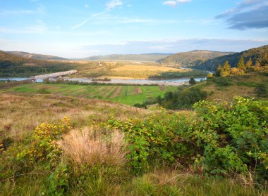 Yaz stryj river valley view.