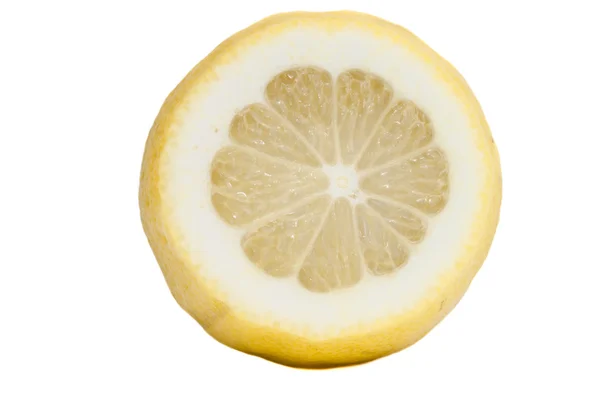 Изолированный лимонный раунд — стоковое фото