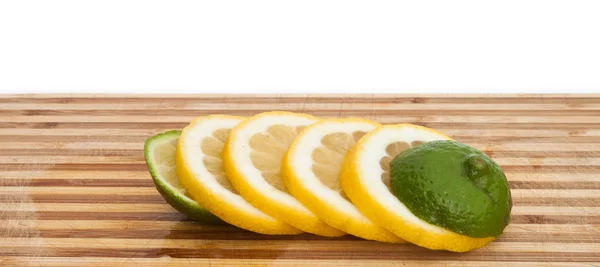 Plátky citronu a limetky — Stock fotografie