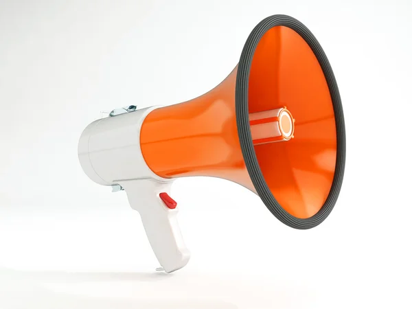 Megáfono señal naranja Imagen de stock