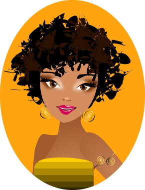 Portrait of Negress clipart