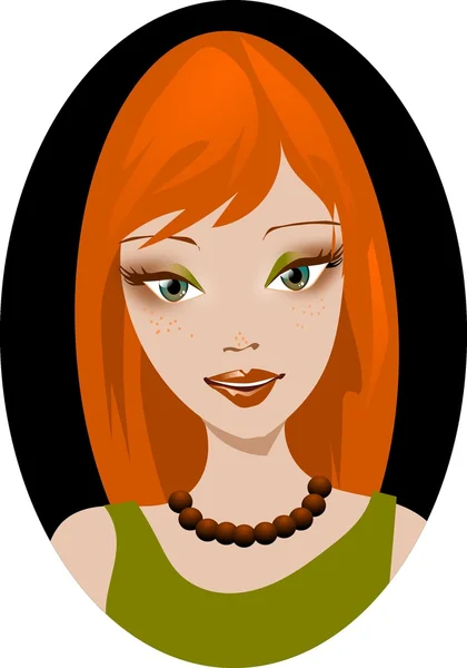 Red hair. — Stock Vector