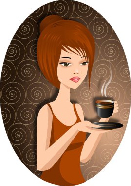 Hot coffee. clipart