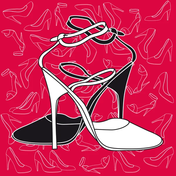 Kadınsı Ayakkabı — Stok Vektör