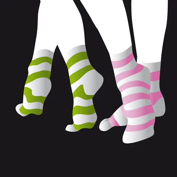 Gestreepte sokken — Stockvector