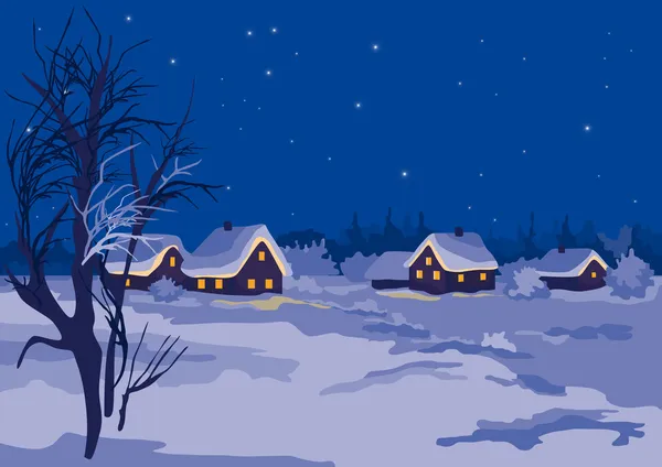 Nuit d'hiver — Image vectorielle