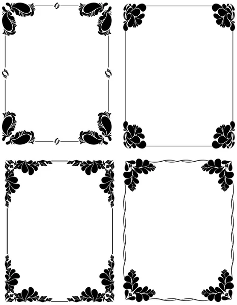 Set decoratieve frames — Stockfoto