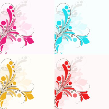 Colored Elements Design Set clipart