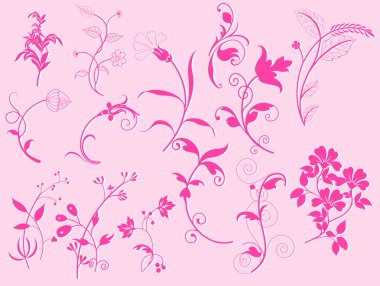 Flower Vector Set clipart