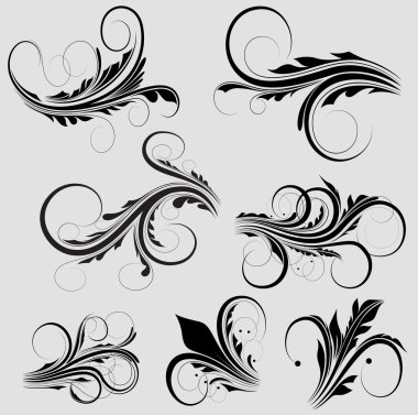 Organic Flourish Lines clipart