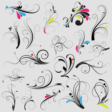 Colorful Stylish Elements clipart