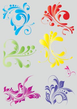 Soft Colored Abstract Elements clipart