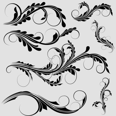 Lovely Conceptual Design Of Swirl Elements clipart