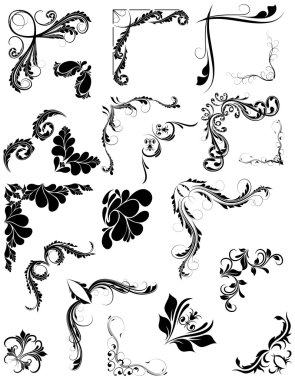 Creative Comic Style Swirl Elements clipart